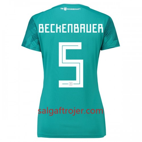 Tyskland Fodboldtrøjer Beckenbauer 5 Dame Udebanesæt VM 2018 Tyskland Fodboldtrøjer Beckenbauer 5 Dame Udebanesæt VM 2018